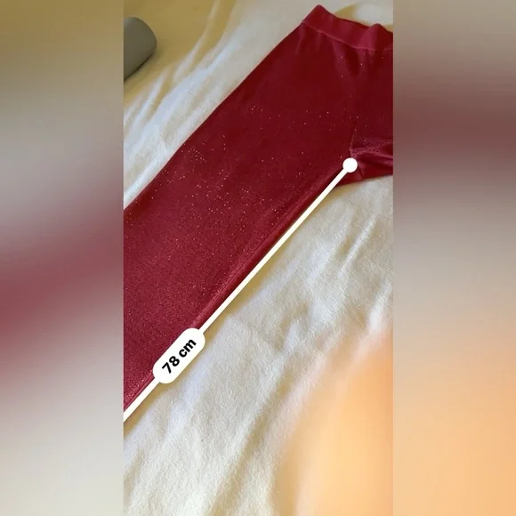 Boston Proper Fuchsia Wide-Leg Rhinestone Pants - Picture 6 of 7